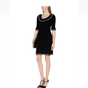 MARC JACOBS Pleated Sweater Dress Black No Size Small S